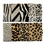 Leren Mini Portemonnee Zwart met Cardprotector en Zebra Print