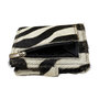 Zwart Leren Pasjeshouder met Cardprotector en Zebra Print
