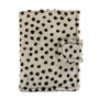 Leren Pasjeshouder Zwart met Cardprotector en Cheetah Print