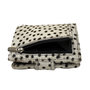Leren Pasjeshouder Zwart met Cardprotector en Cheetah Print