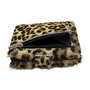Leren Pasjeshouder Zwart met Card Protector en Luipaard Print