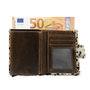 Leren Pasjeshouder Cognac met Cardprotector en Dierenprint