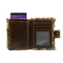 Leren Pasjeshouder Cognac met Card Protector en Luipaard Print