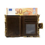 Leren Pasjeshouder Cognac met Card Protector en Luipaard Print