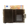 Leren Mini Wallet Donkerbruin met Cardprotector en Zebra Print