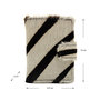 Leren Pasjeshouder Donkerbruin met Cardprotector en Zebra Print
