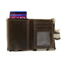 Leren Pasjeshouder Donkerbruin met Cardprotector en Zebra Print