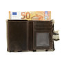 Leren Pasjeshouder Donkerbruin met Cardprotector en Zebra Print