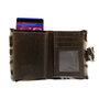 Leren Creditcard Houder Donkerbruin met Cardprotector en Zebra Print