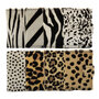 Leren Pasjeshouder Donkerbruin met Cardprotector en Dierenprint
