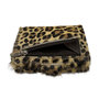Leren Pasjeshouder Donkerbruin met Card Protector en Luipaard Print
