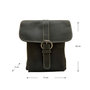 Leren Schoudertasje Crossbody Tasje Van Zwart Buffelleer