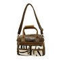 Leren Cowboysbag Bruin met een Zebra Print