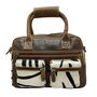 Leren Cowboysbag Bruin met een Zebra Print