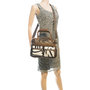 Leren Cowboysbag Bruin met een Zebra Print