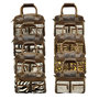 Leather Shoulderbag Brown with a Leopard Print