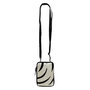 Telefoontasje van Zwart Leer met Zebra Print