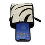Telefoontasje van Zwart Leer met Zebra Print