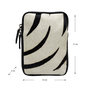 Telefoontasje van Zwart Leer met Zebra Print