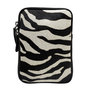 Zwart Leren Telefoontasje met Zebra Print