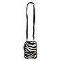 Zwart Leren Telefoontasje met Zebra Print