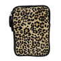 Leren Telefoontasje Zwart met Tijgerprint