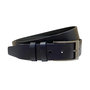 Leren riem van 3.5 cm breed in de kleur donkerblauw