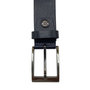 Leren riem van 3.5 cm breed in de kleur donkerblauw