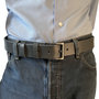 Leren dames of heren riem 4 cm grijs