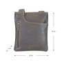 Lederen Crossbody Tas - Schoudertas Van Donkerbruin Leer