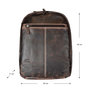 Leren Laptop Rugzak van Donkerbruin Leer