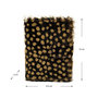 Leren Mini Portemonnee Donkerbruin met Card Protector en Dierenprint