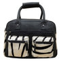 Handtasje Dames Leer Zwart met Zebraprint