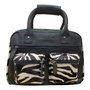 Schoudertasje Dames Leer Zwart met Zebraprint