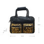 Shoulder Bag Women Leather Black with a Panther Print