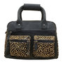 Westernbag Dames Leer Zwart met Panter Print