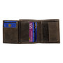 Portemonnee Heren Donkerbruin Buffelleer Billfold