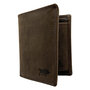 Portemonnee Heren Donkerbruin Buffelleer Billfold