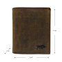 Portemonnee Heren Donkerbruin Buffelleer Billfold