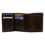 Heren Portemonnee Donkerbruin Leer Billfold