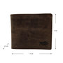 Portemonnee Heren Billfold Donkerbruin Buffelleer