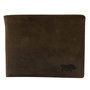 Portefeuille Heren Billfold Donkerbruin Buffelleer