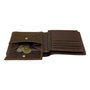 Portefeuille Heren Billfold Donkerbruin Rundleer