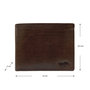 Portefeuille Heren Billfold Donkerbruin Rundleer