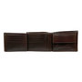 Portefeuille Heren Billfold Donkerbruin Rundleer