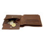 Portefeuille Heren Billfold Lichtbruin Rundleer