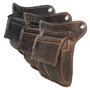 Motortas Beentas Heuptas van Donkerbruin Leer