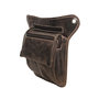 Motortas Beentas Heuptas van Donkerbruin Leer