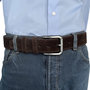 Riem Heren Riem Dames 4.5 cm van Donkerbruin Suede
