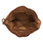 Washed Leather Zipper Women's Shopper